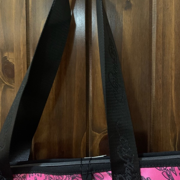 Ed Hardy Pink and Black Graphic Tote - Picture 9 of 10